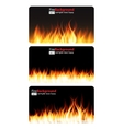 burning flame of fire banner vector image