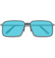 eyeglasses closed temples from top vector image vector image