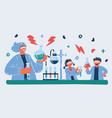 scientists doing experiment vector image