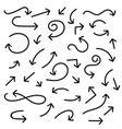 arrows hand written filigree set vector image