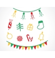 christmas icons vector image