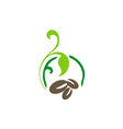 coffee abstract decorative logo vector image