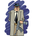 one armed bandit cartoon vector image vector image