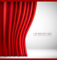 background with red velvet curtain vector image