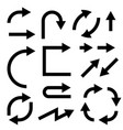 black flat arrows set bold style vector image