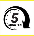 minute timer icons sign for ten minutes vector image vector image