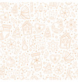 seamless pattern with gingerbread cookies vector image