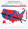 usa editable 2020 electorial college map vector image