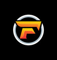 abstract letter f designs vector image vector image