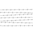 barbed wire silhouette pattern grey on white vector image