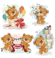 clip art of teddy bear wishes you vector image