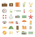 modern flat icons collection in stylish colors vector image