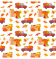 thanksgiving fall fest pumpkin seamless pattern vector image vector image