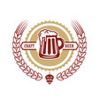 vintage beer label design elements for logo vector image