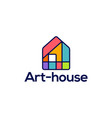 art gallery house logo museum icon vector image