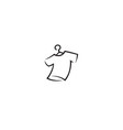 creative t shirt logo vector image
