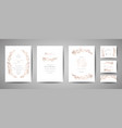 flower wedding save date invitation cards vector image