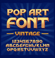 pop art vintage typeface vector image