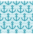 seamless pattern with anchor on blue wave vector image vector image
