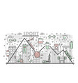 thin line art sport poster banner template vector image vector image