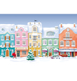 winter cityscape 4 vector image vector image