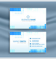 blue mosaic style business card template vector image
