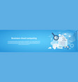 business cloud computing template web banner vector image