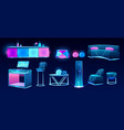furniture for night club or bar interior design vector image