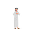 business flat drawing arabian businessman vector image