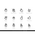 hand fingers reminder palm thumb up editable vector image vector image