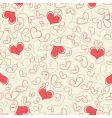hearts seamless background vector image vector image