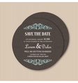 round save the date card vector image vector image