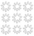 snowflakes black and white coloring page vector image vector image