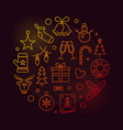 happy new year circular colored vector image