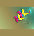happy diwali festival of lights celebration banner vector image vector image