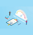 risk assessment concept with speedometer vector image