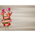 roses on a wooden background eps 10 vector image vector image