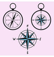 compass silhouette vector image