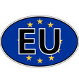 european union europa eu flag label sticker car vector image vector image