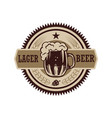 vintage beer label design elements for logo label vector image vector image