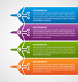 airlines travel infographics vector image vector image