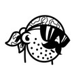 icon of the face a military mercenary vector image