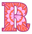 letter r mandala vector image