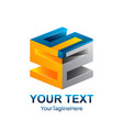 letter s logo in hexagon shape cube vector image vector image