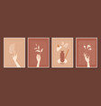 modern abstract art organic set vector image