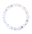 round frame snowflakes isolated on a white vector image