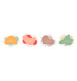 set of 4 abstract graphic liquid elements vector image