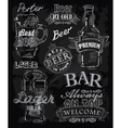 chalk beer vector image vector image