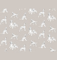 dalmatian cartoon hand-drawn seamless pattern vector image vector image