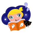 halloween story book vector image